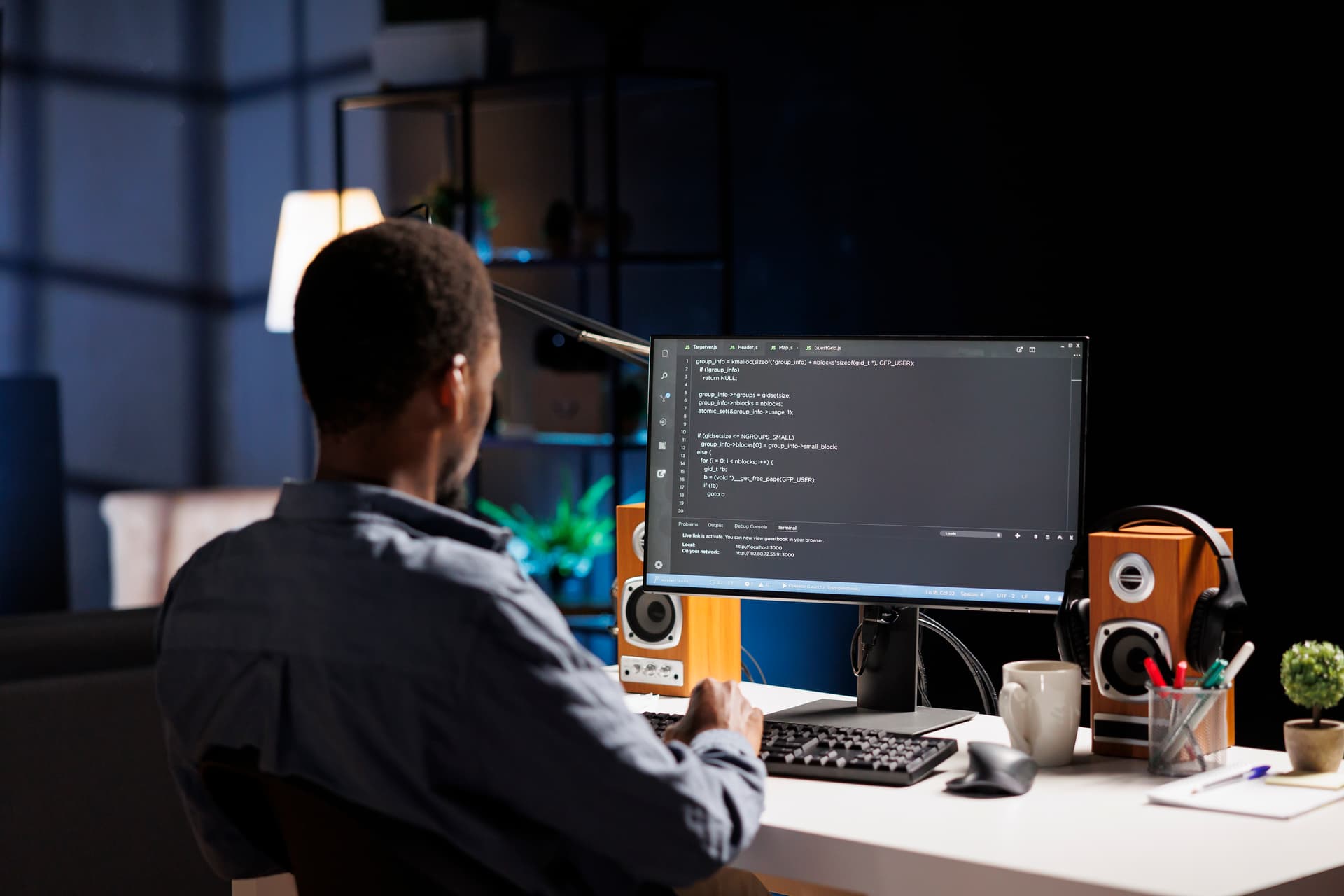 Frontend developer at work